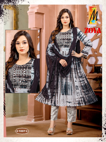 Master Zoya Reyon Designer Kurti Bottom With DupattaCollection